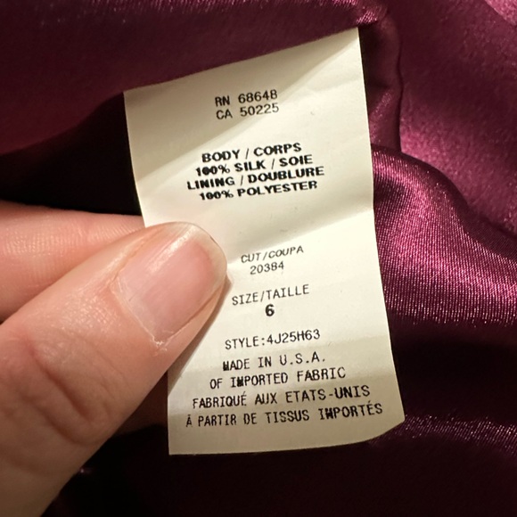 Multi-colored silk, strapless cocktail dress with bow - Picture 2 of 4